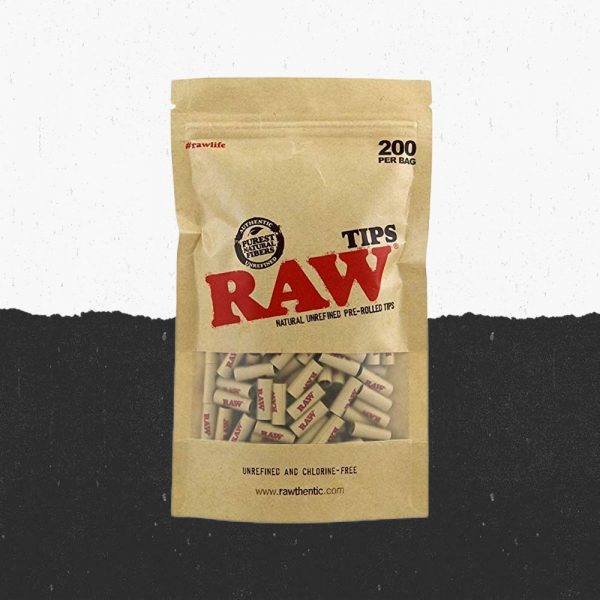 Raw Unbleached Pre-Rolled Tips - 200 Bag - Vape And Beyond