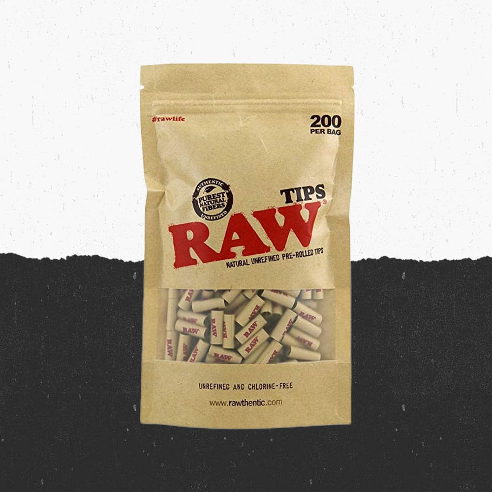 Raw Pre-Rolled Rolling Tips • 200 Per Bag