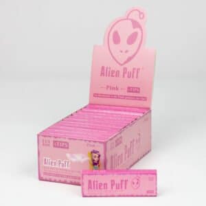 Alien Puff Pink – 1 1/4 size 100% Natural Organic Gum – Rolling paper with Filter Tips [HP2205]_0